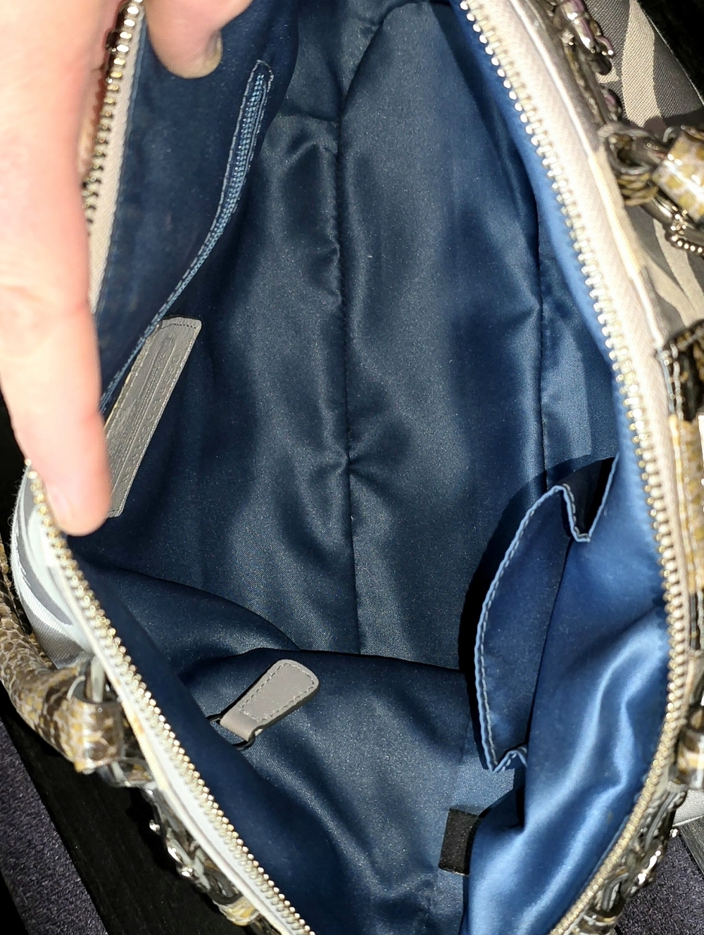 Coach Madison Op Art Sateen Sophia Shoulder Bag - Picture 8 of 9